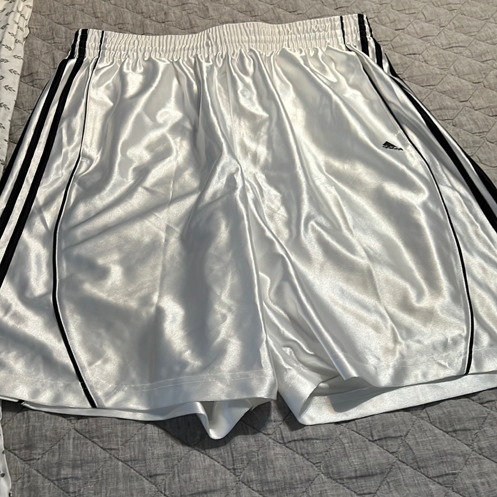XL Adidas white mens Basketball shorts